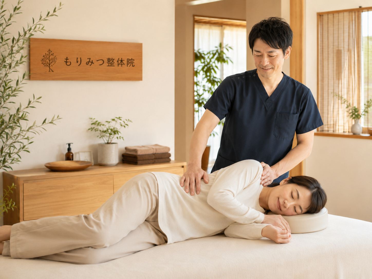 一人ひとりに合わせた施術の様子